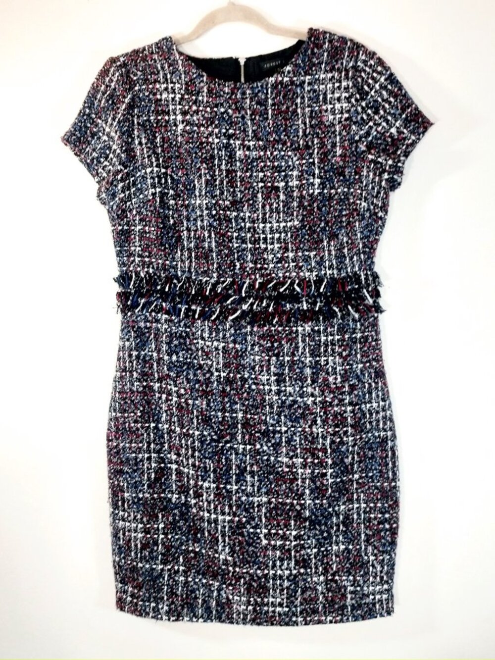Forest Lily Multi-Tweed Fringe Sheath‎ Dress